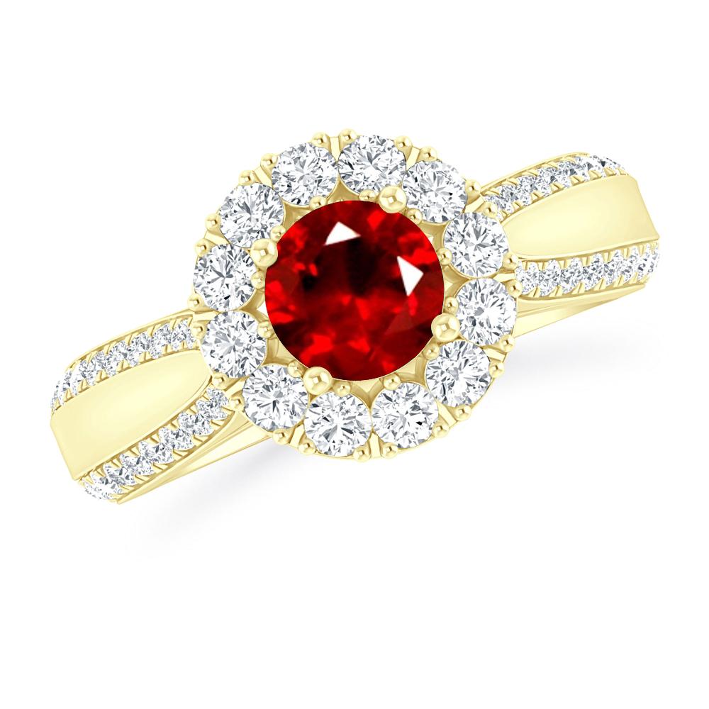 Yellow Gold - Ruby