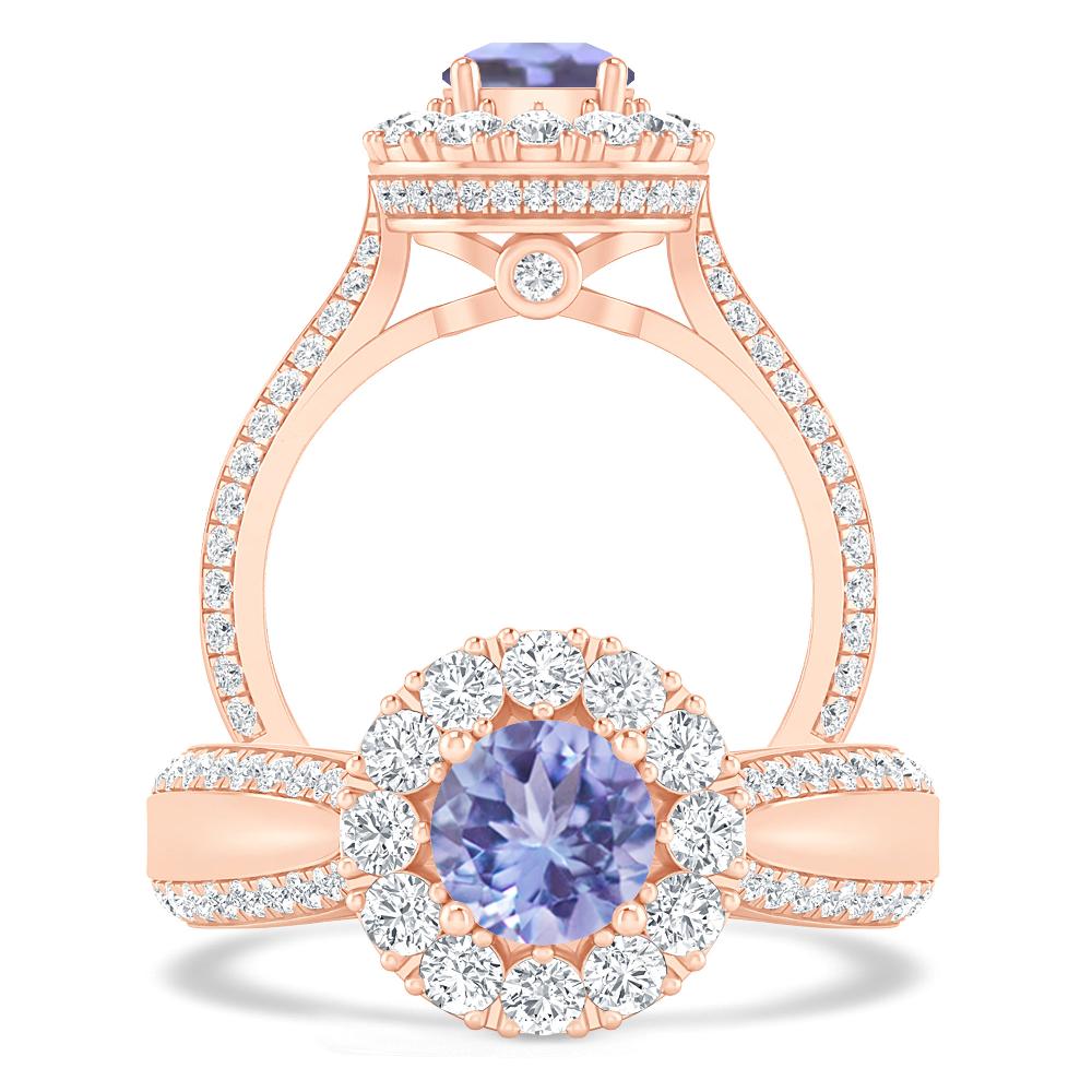 Rose Gold - Tanzanite