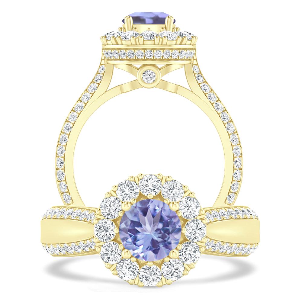 Yellow Gold - Tanzanite