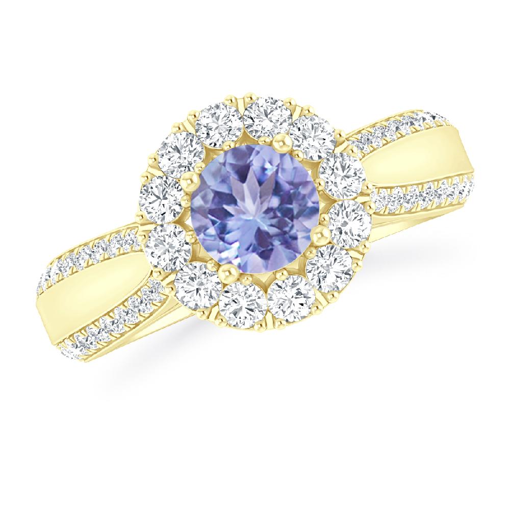 Yellow Gold - Tanzanite