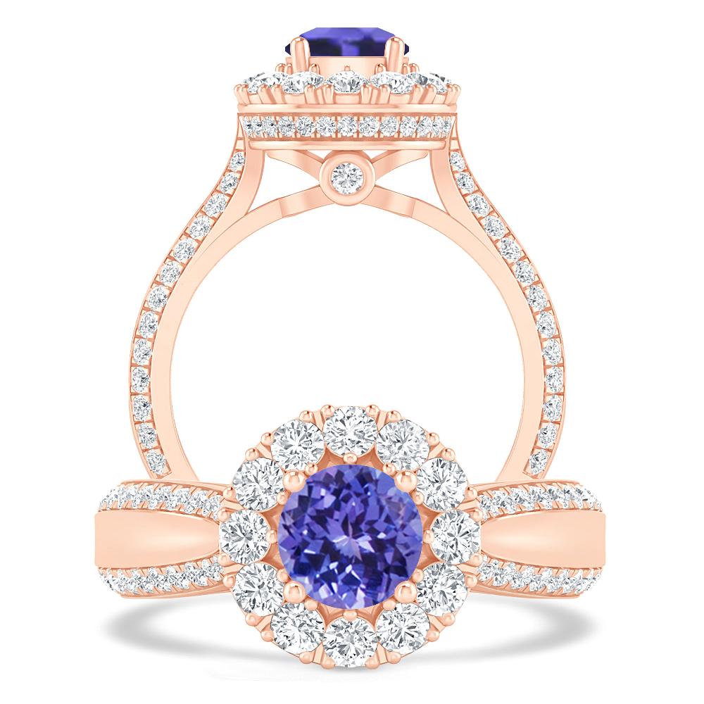 Rose Gold - Tanzanite