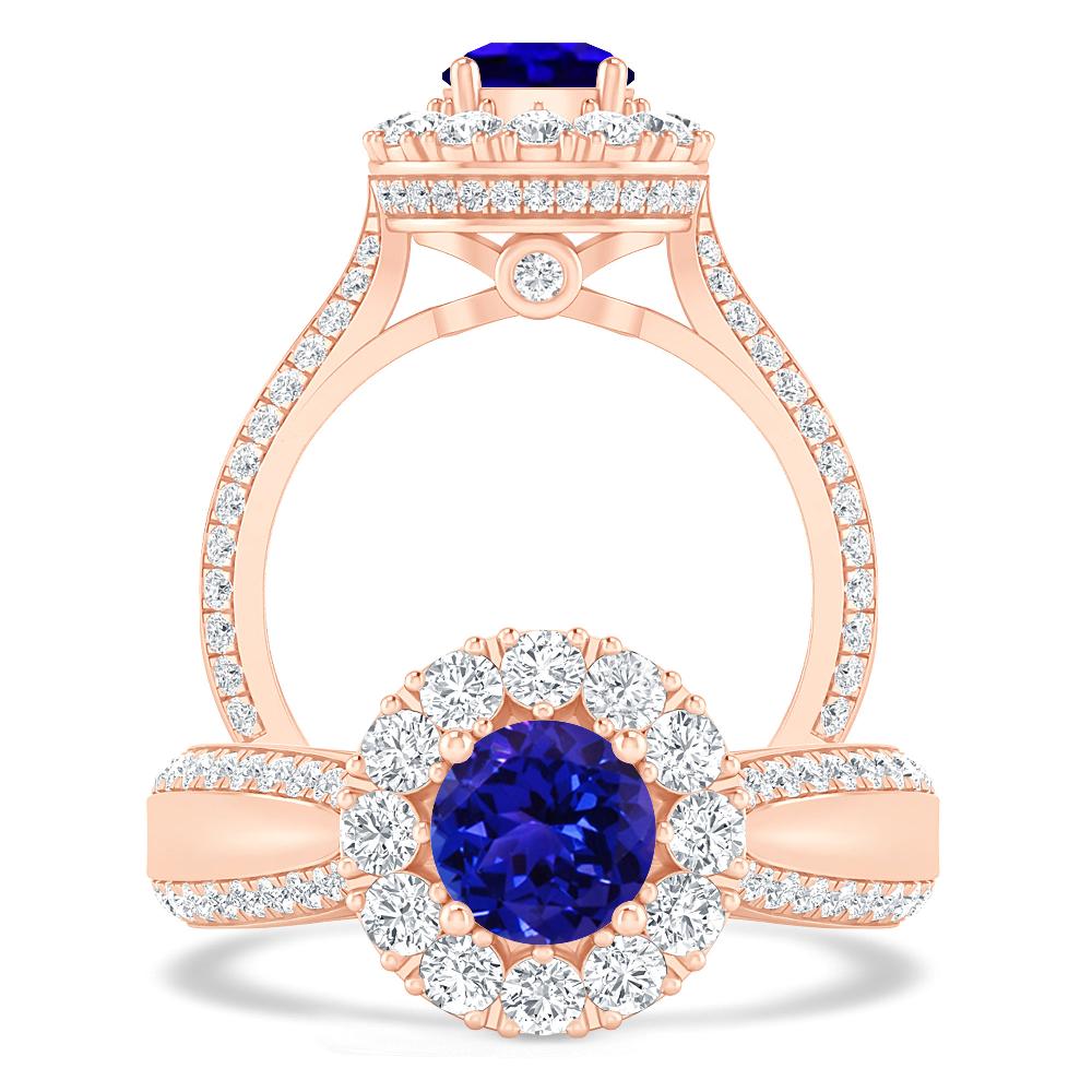 Rose Gold - Tanzanite