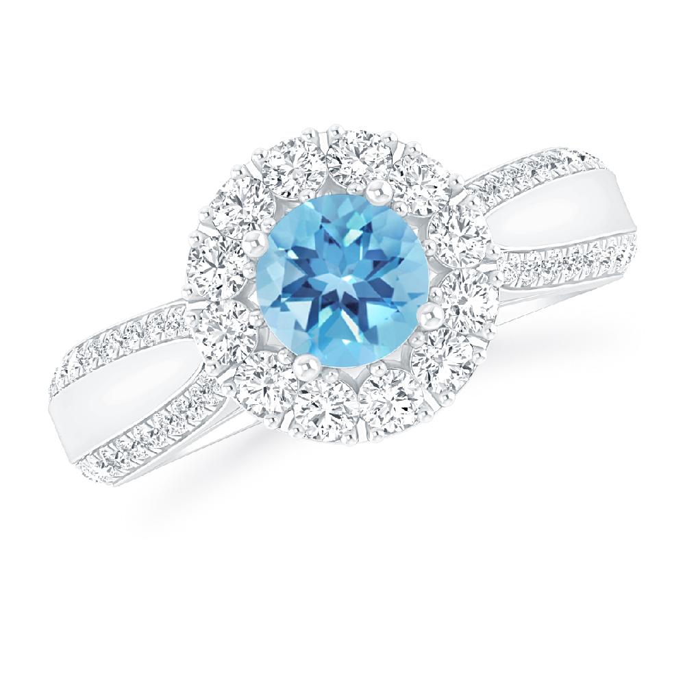 White Gold - Blue Topaz