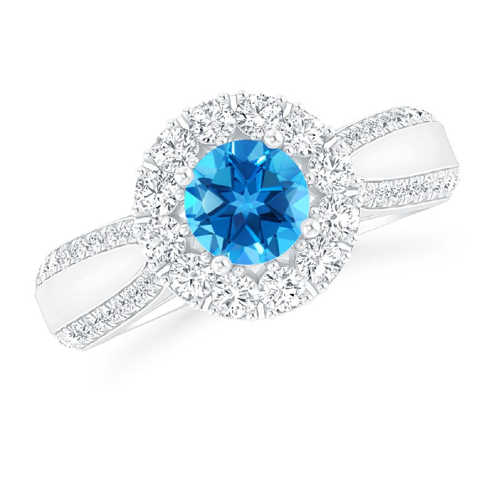 White Gold - Blue Topaz