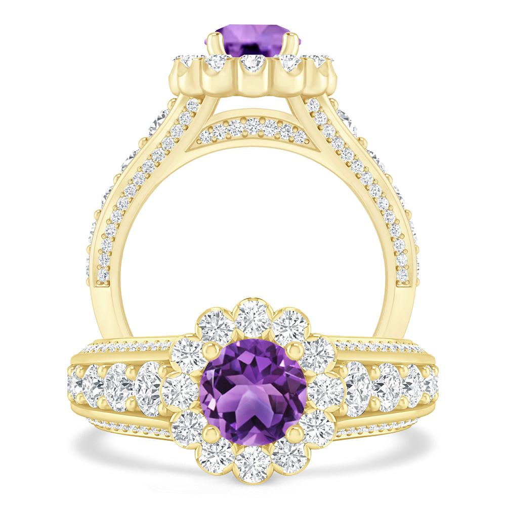 Yellow Gold - Amethyst