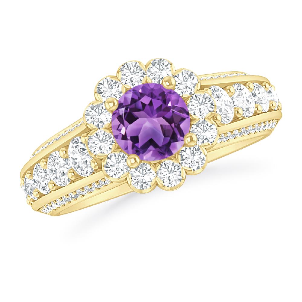 Yellow Gold - Amethyst