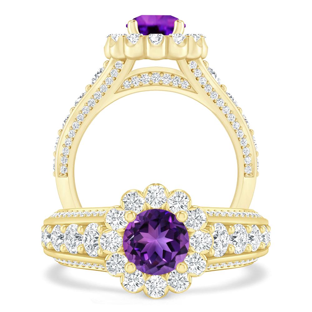 Yellow Gold - Amethyst