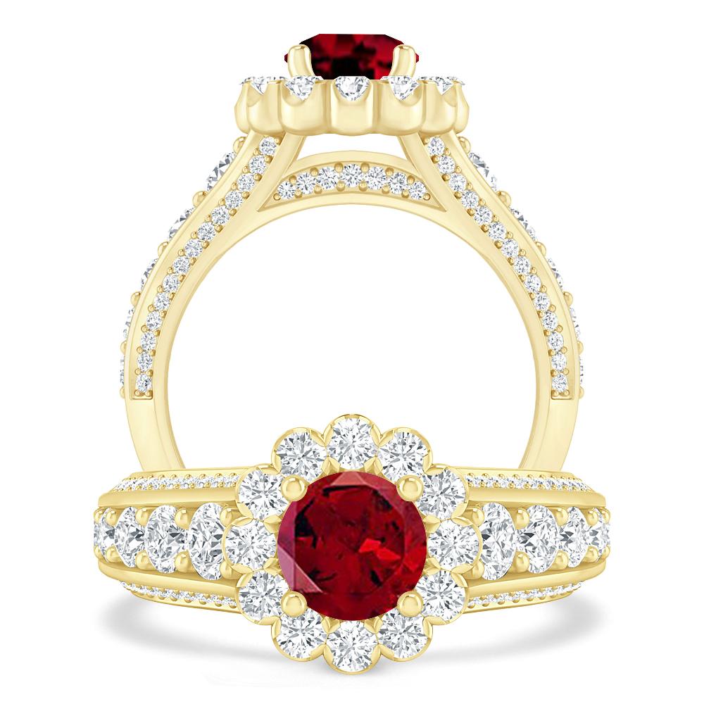 Yellow Gold - Garnet