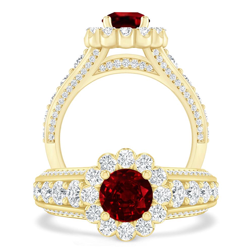 Yellow Gold - Ruby