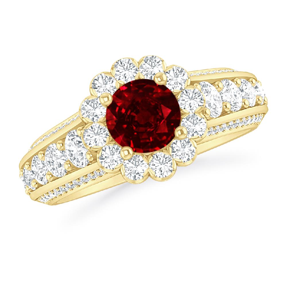 Yellow Gold - Ruby