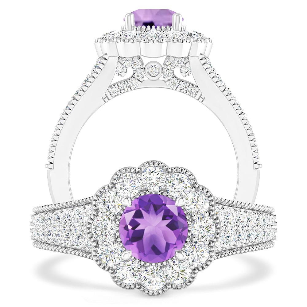 White Gold - Amethyst