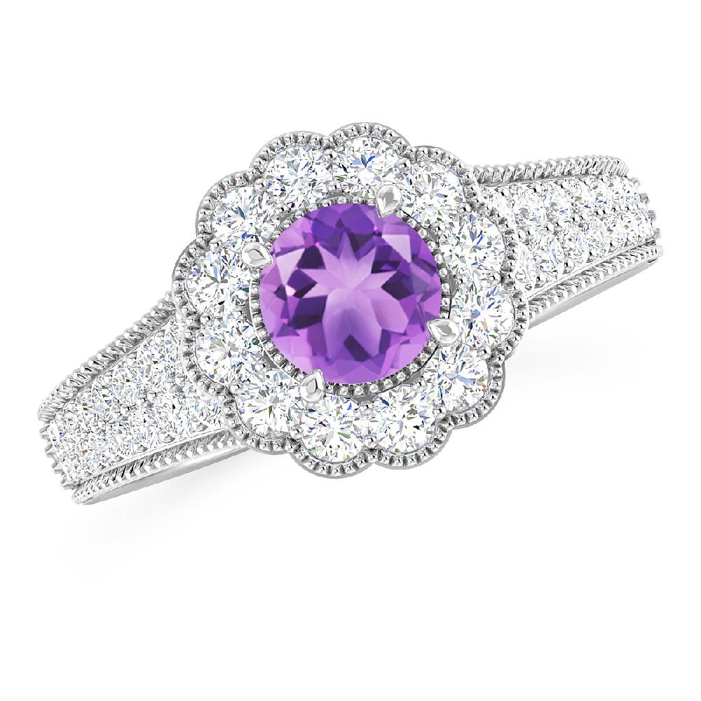 White Gold - Amethyst