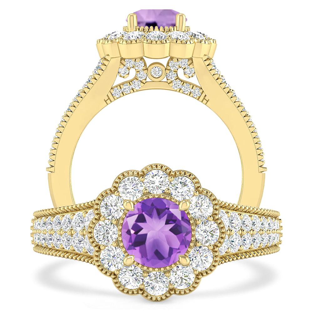 Yellow Gold - Amethyst