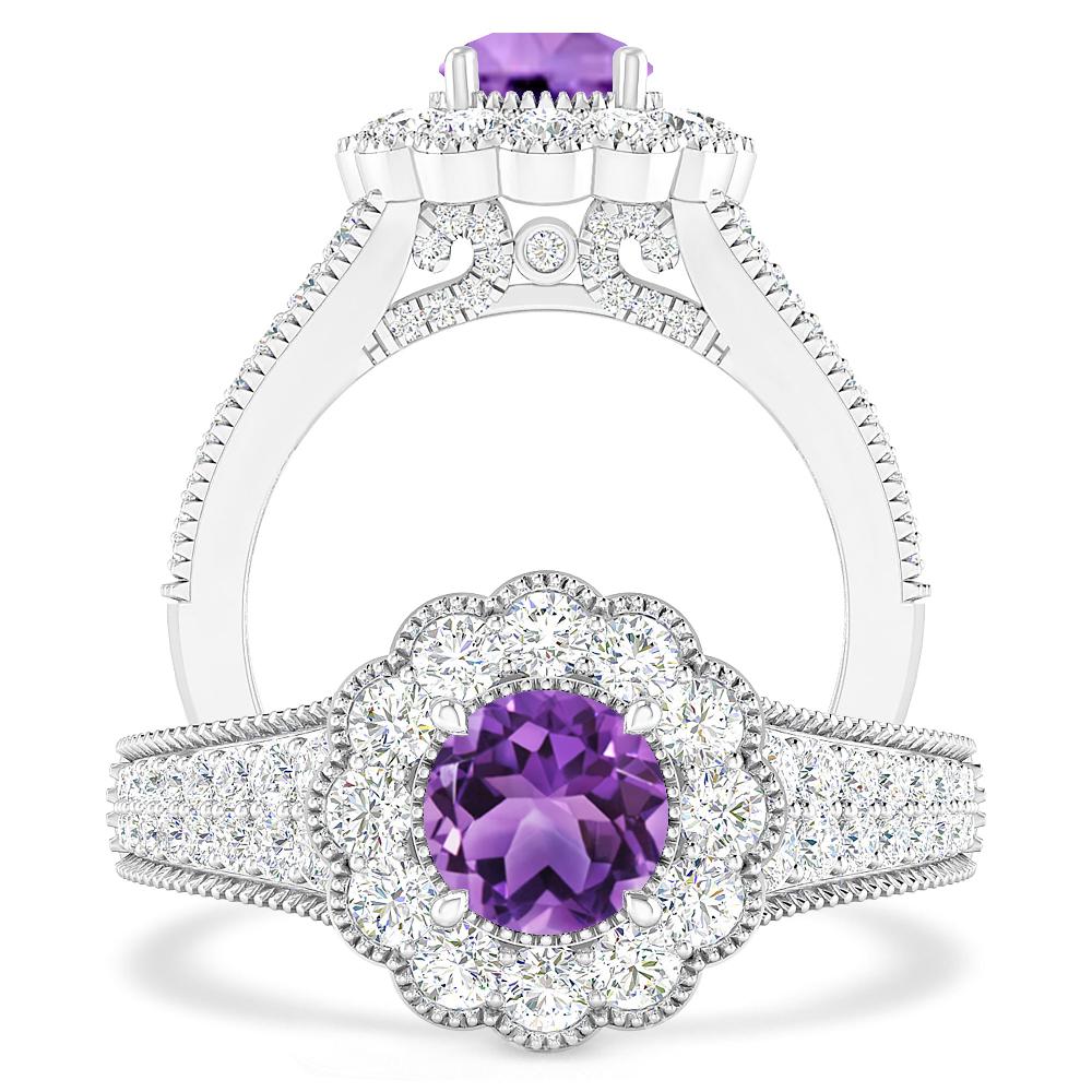 White Gold - Amethyst