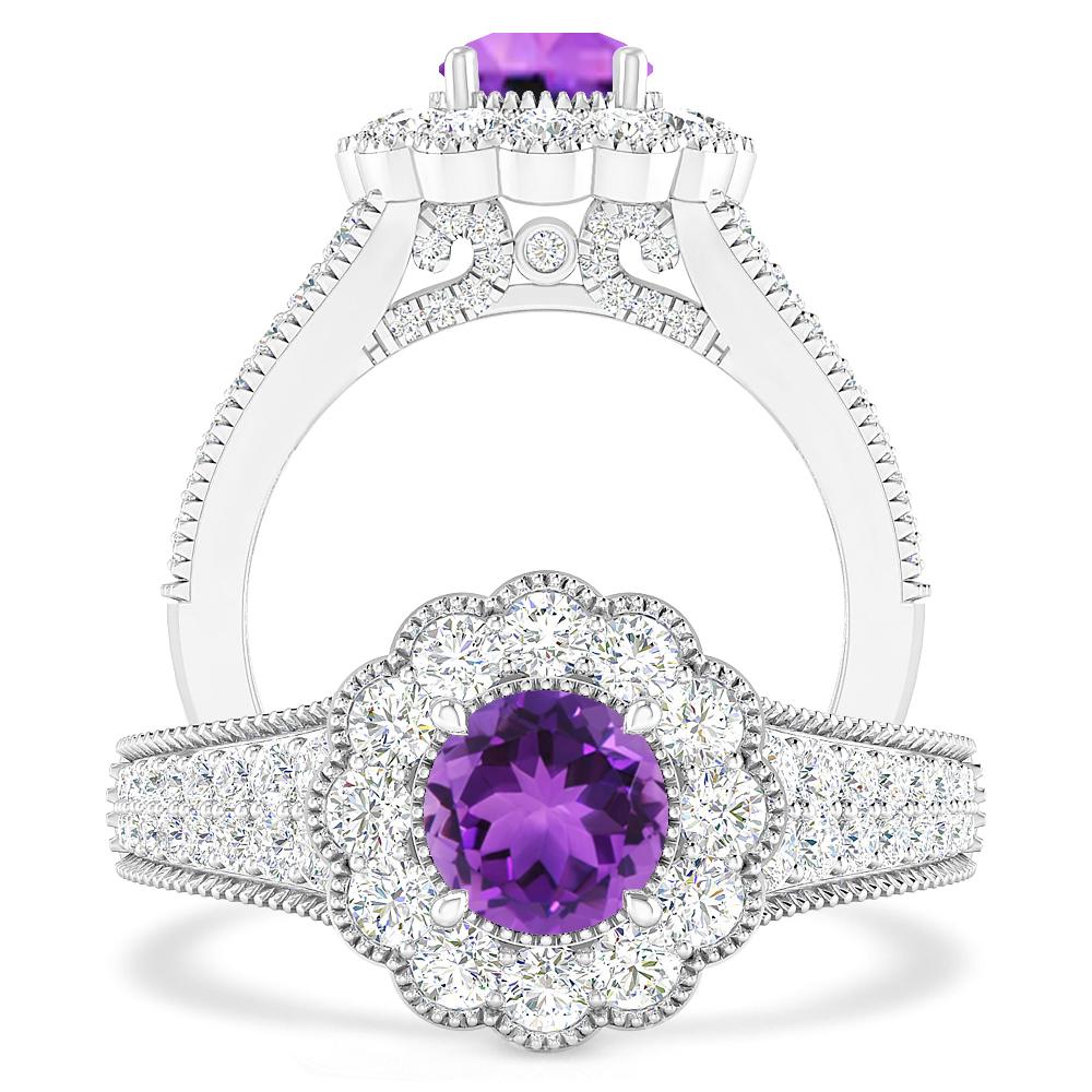 White Gold - Amethyst