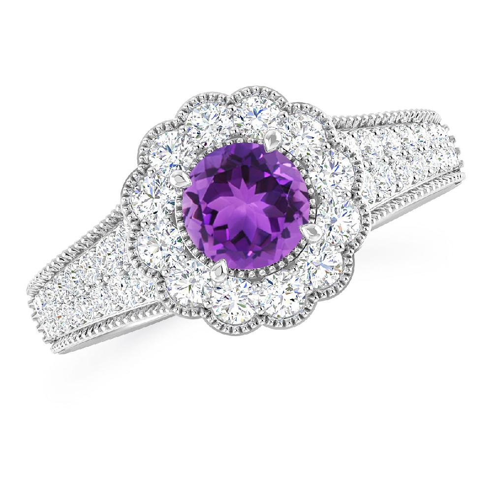 White Gold - Amethyst