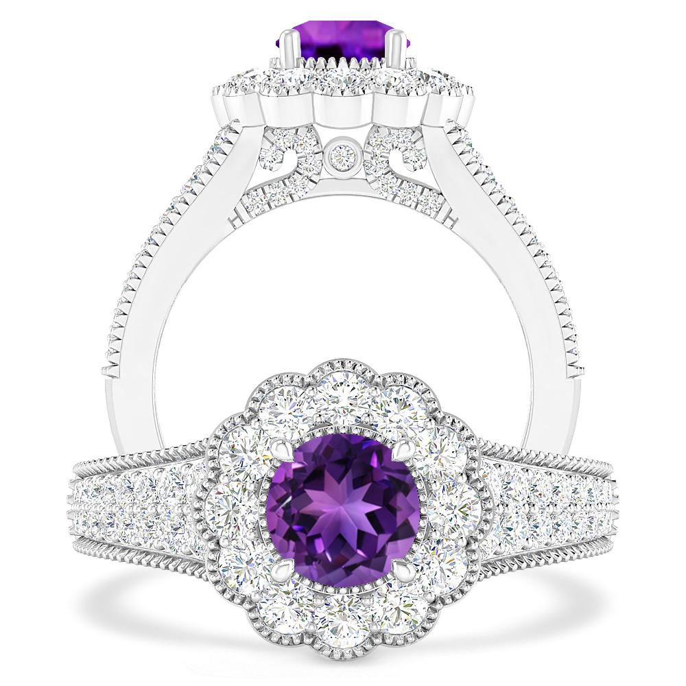 White Gold - Amethyst