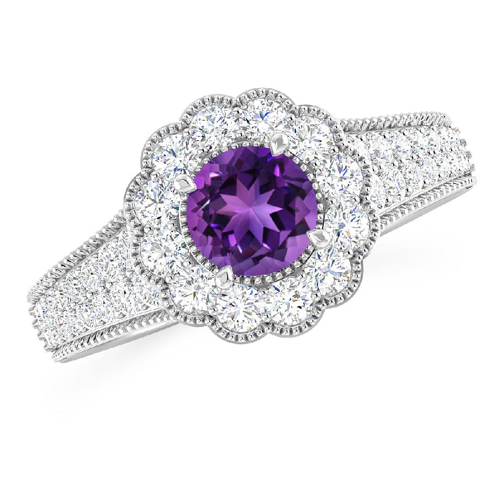 White Gold - Amethyst