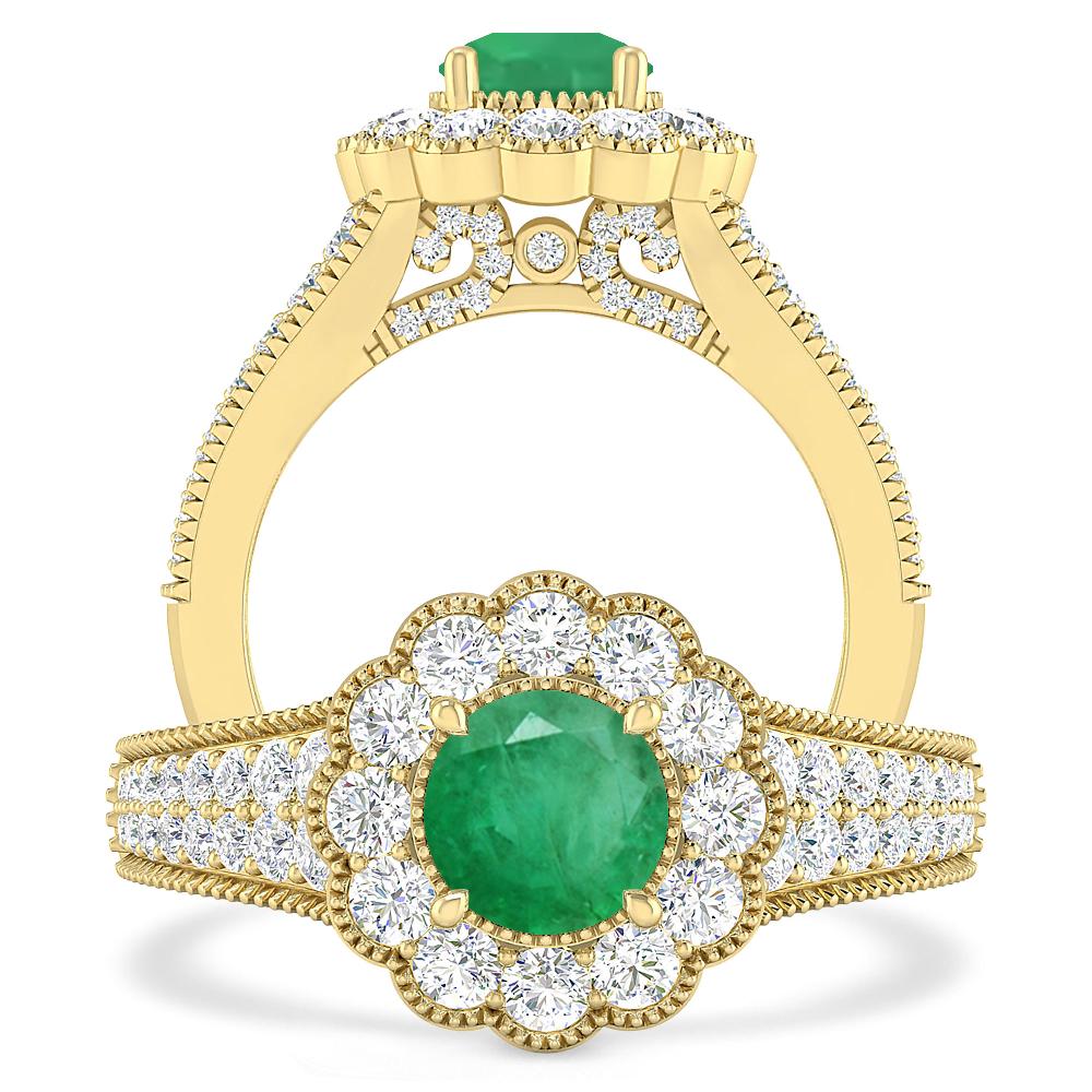 Yellow Gold - Emerald