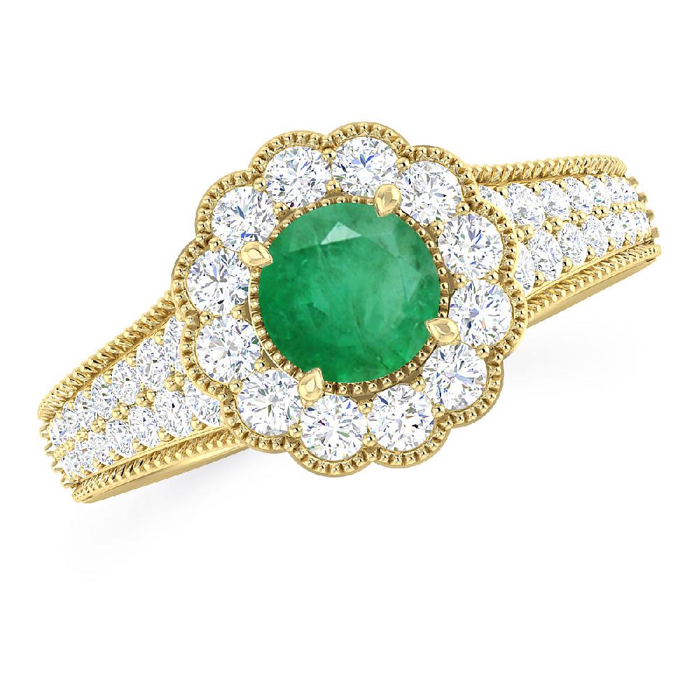 Yellow Gold - Emerald