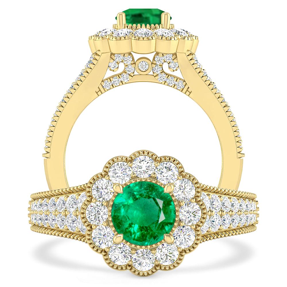 Yellow Gold - Emerald