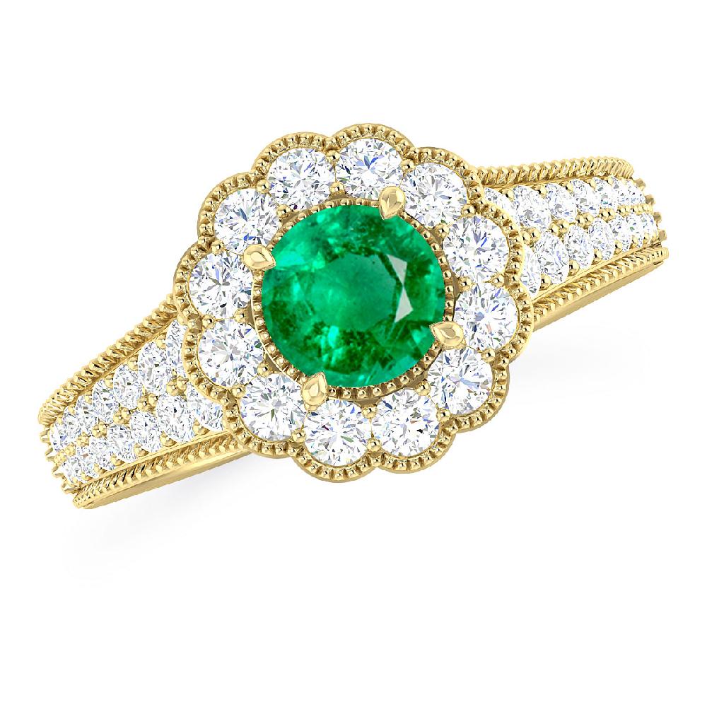 Yellow Gold - Emerald