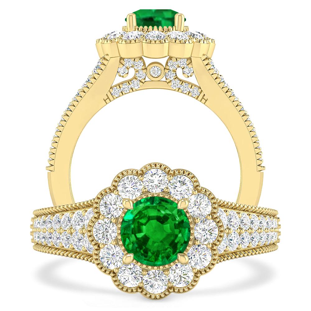 Yellow Gold - Emerald