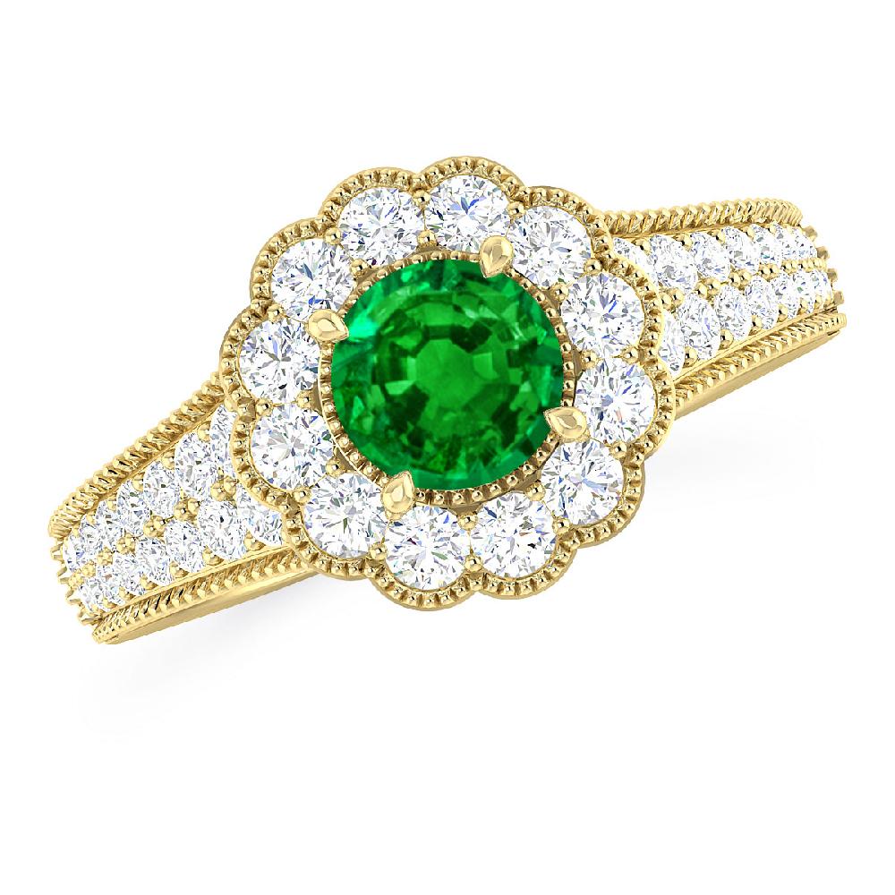 Yellow Gold - Emerald