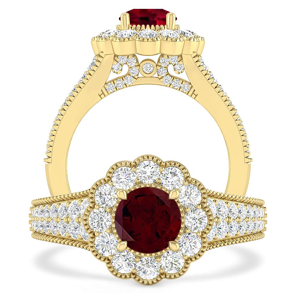 Yellow Gold - Garnet