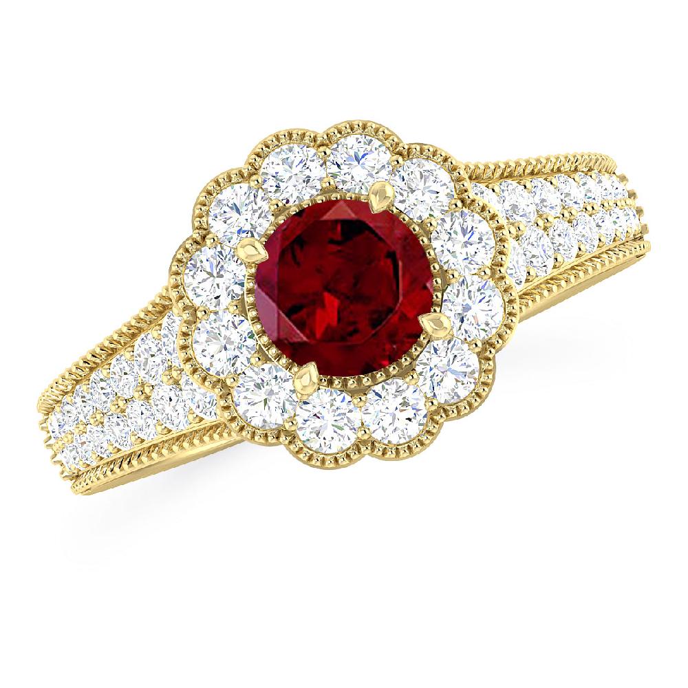 Yellow Gold - Garnet