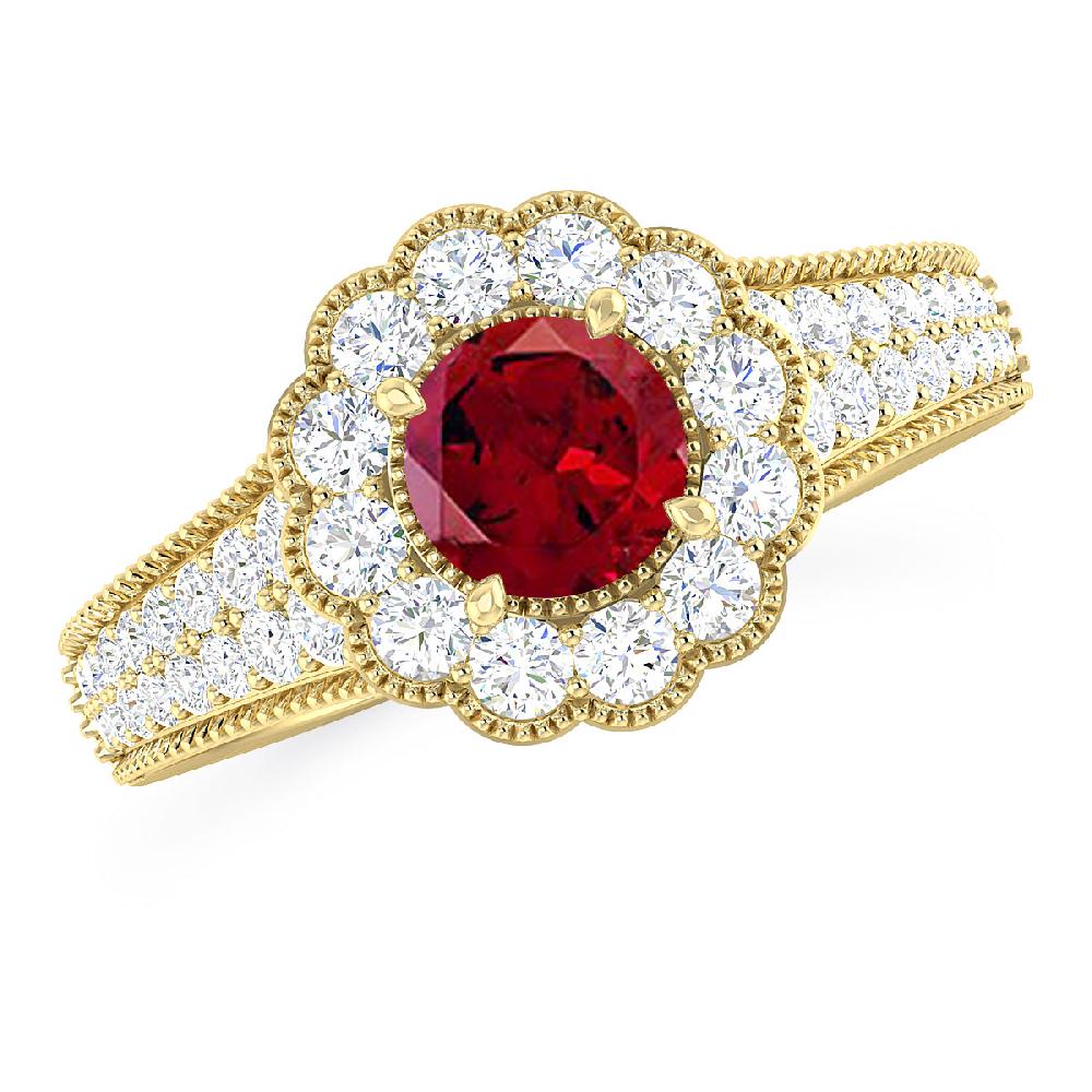 Yellow Gold - Garnet