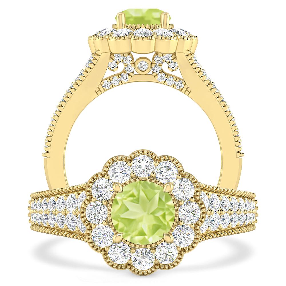 Yellow Gold - Peridot