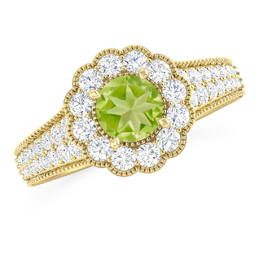 Yellow Gold - Peridot