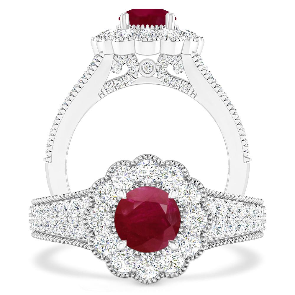 White Gold - Ruby