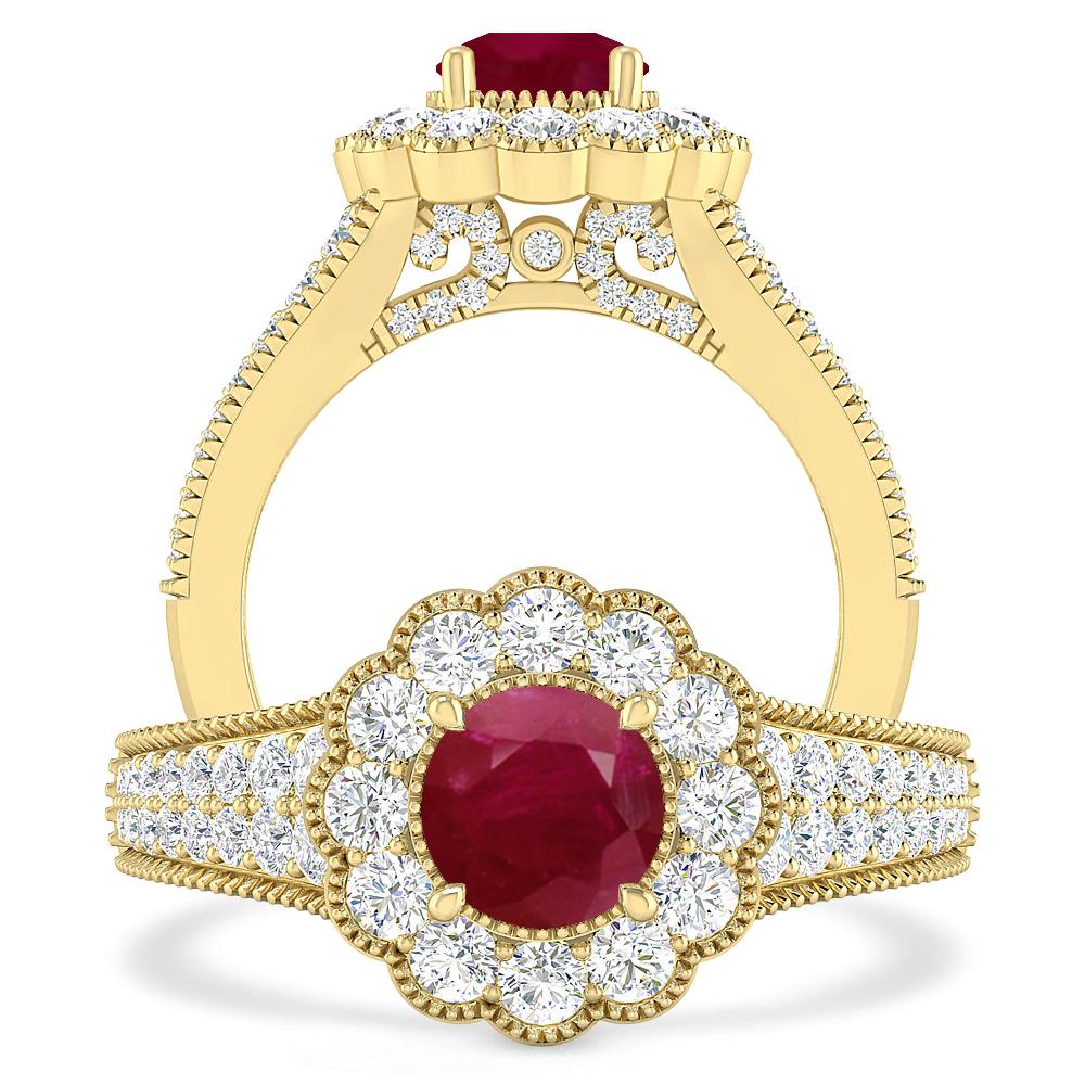 Yellow Gold - Ruby