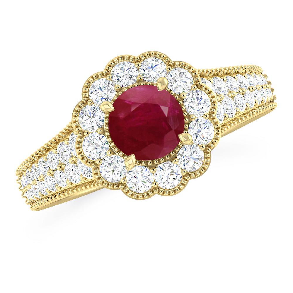 Yellow Gold - Ruby