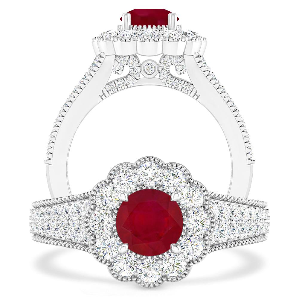 White Gold - Ruby