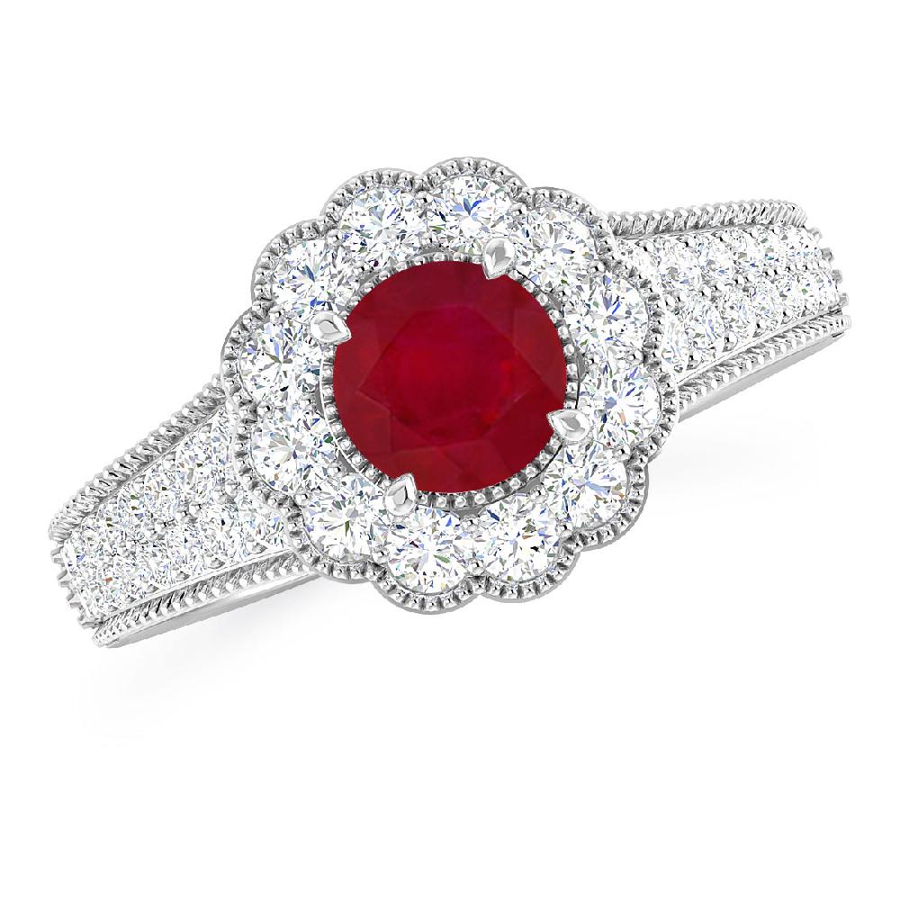 White Gold - Ruby