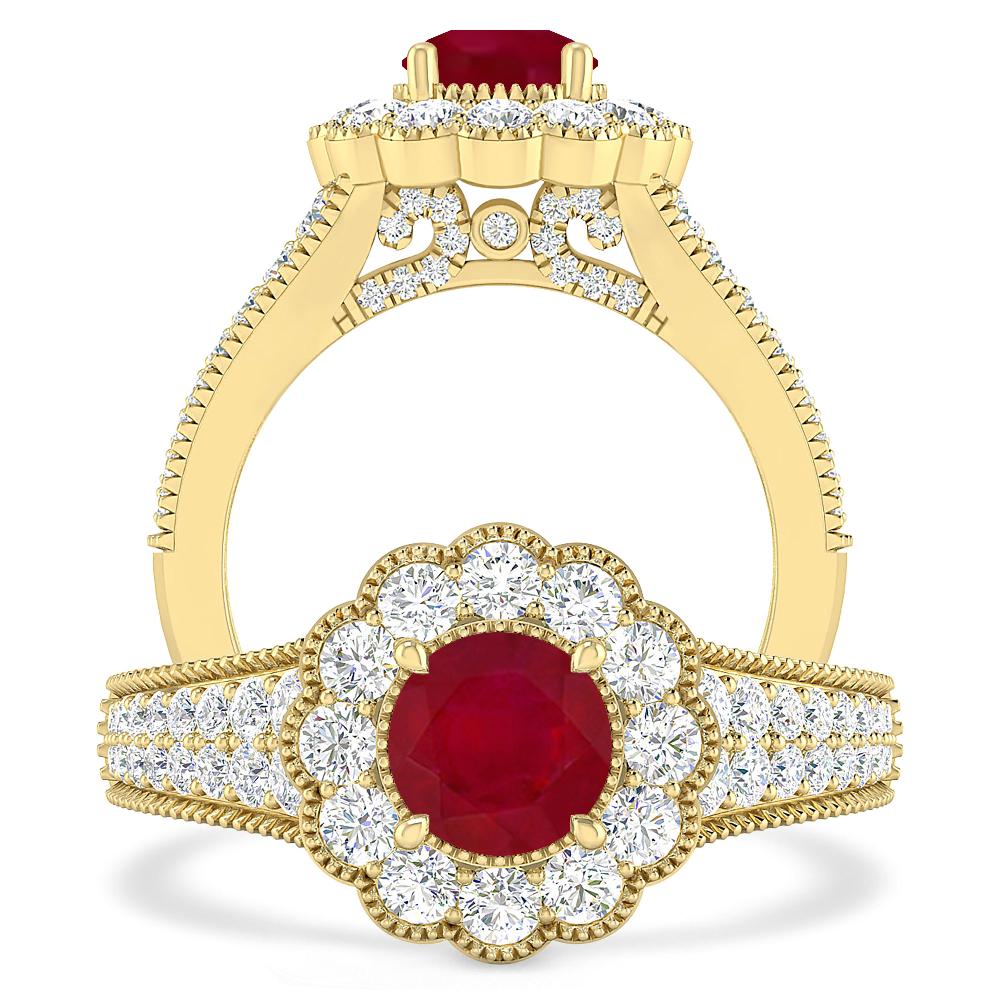 Yellow Gold - Ruby