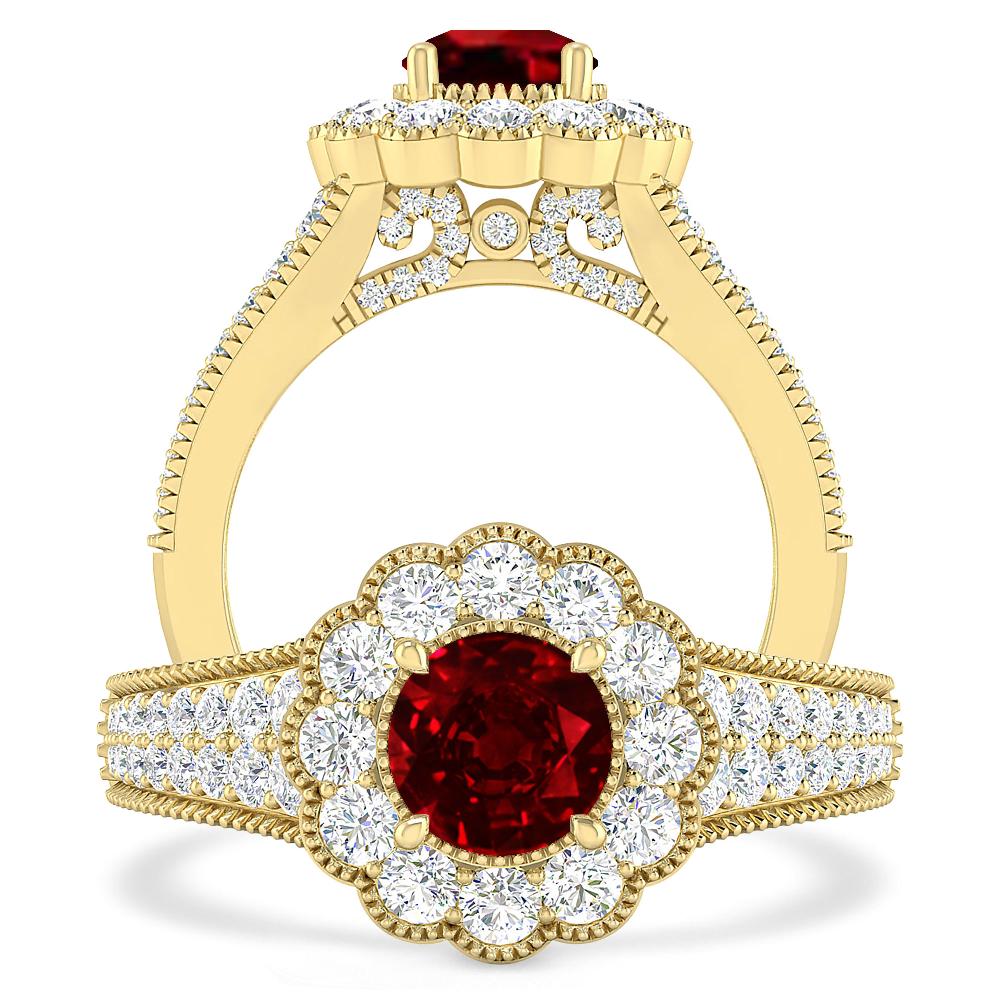 Yellow Gold - Ruby