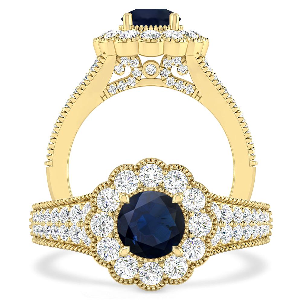 Yellow Gold - Sapphire