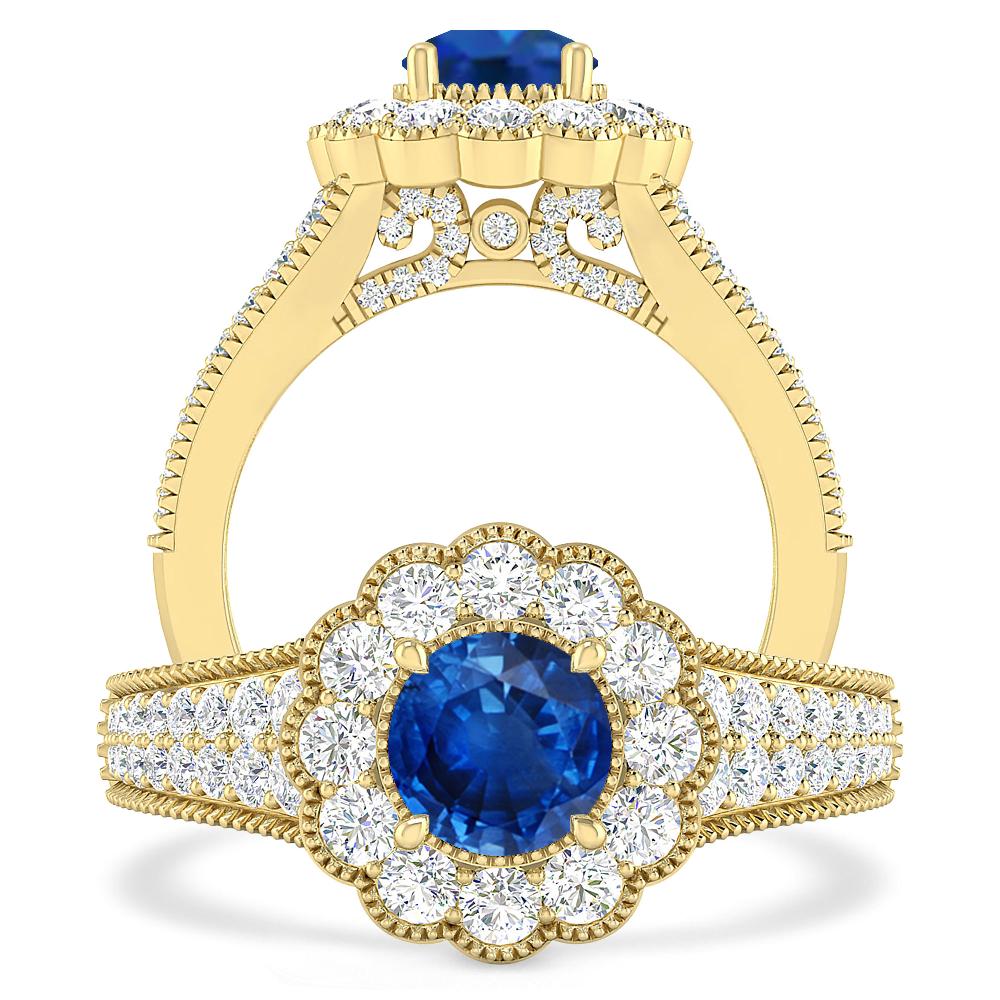 Yellow Gold - Sapphire