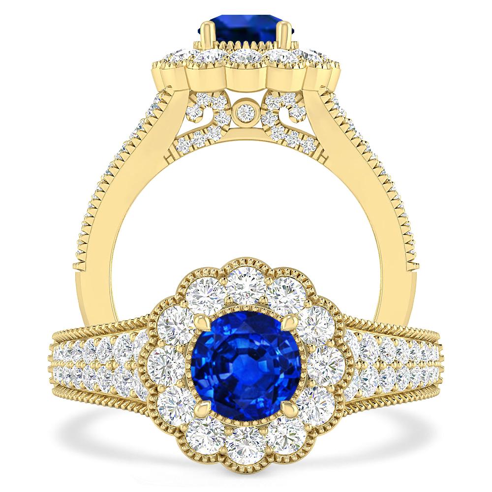 Yellow Gold - Sapphire