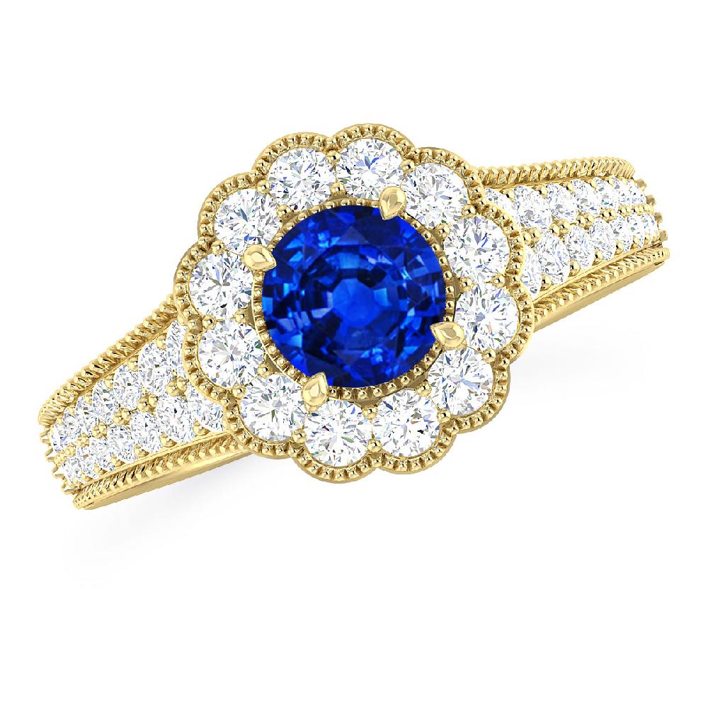 Yellow Gold - Sapphire