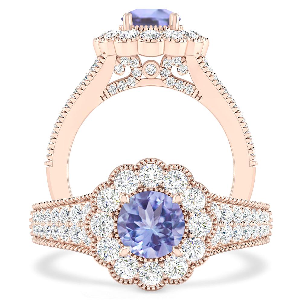 Rose Gold - Tanzanite