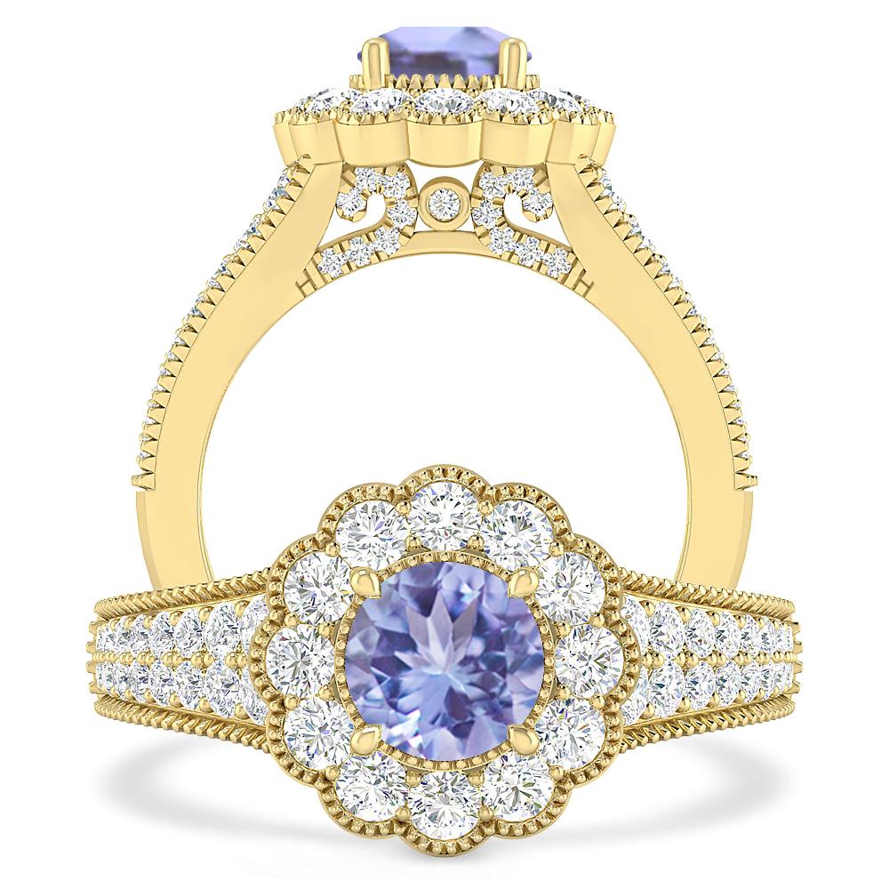 Yellow Gold - Tanzanite