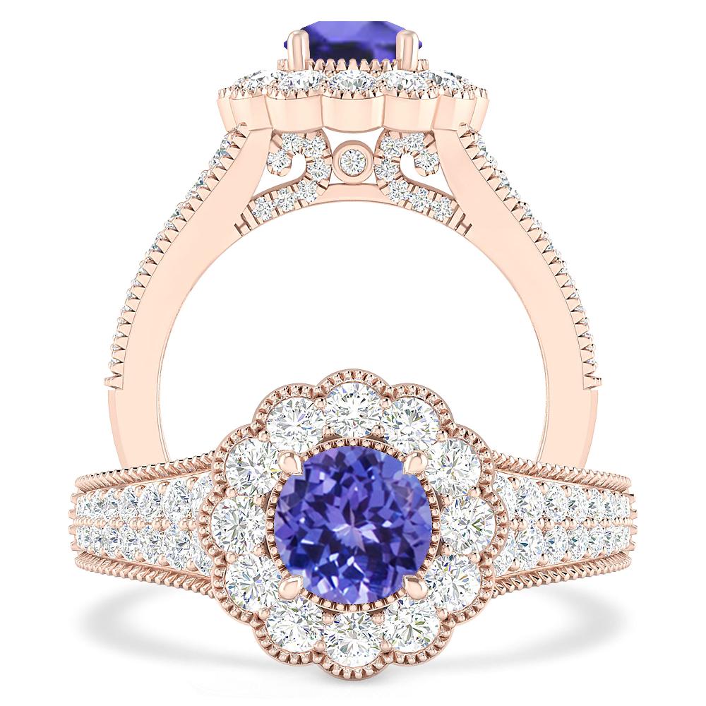 Rose Gold - Tanzanite