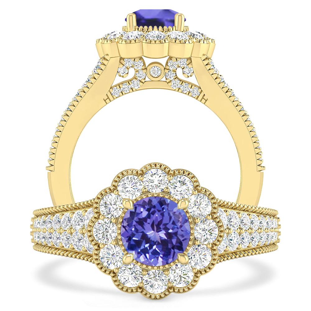 Yellow Gold - Tanzanite