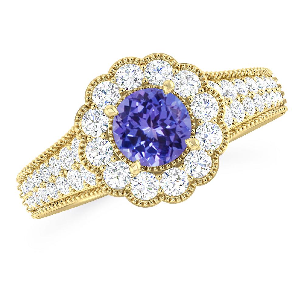 Yellow Gold - Tanzanite