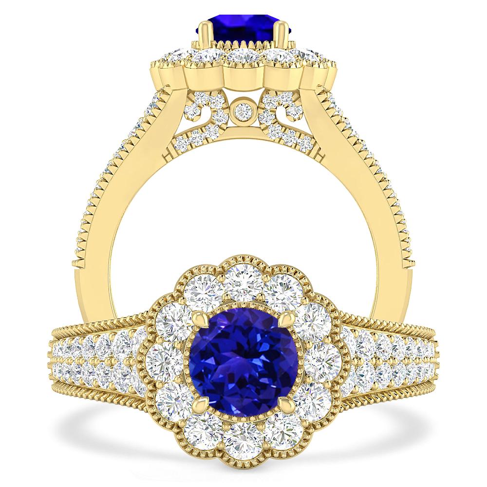 Yellow Gold - Tanzanite